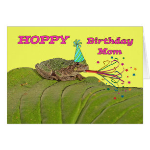 Hoppy Birthday for Mom, Frog Birthday Party Cards
