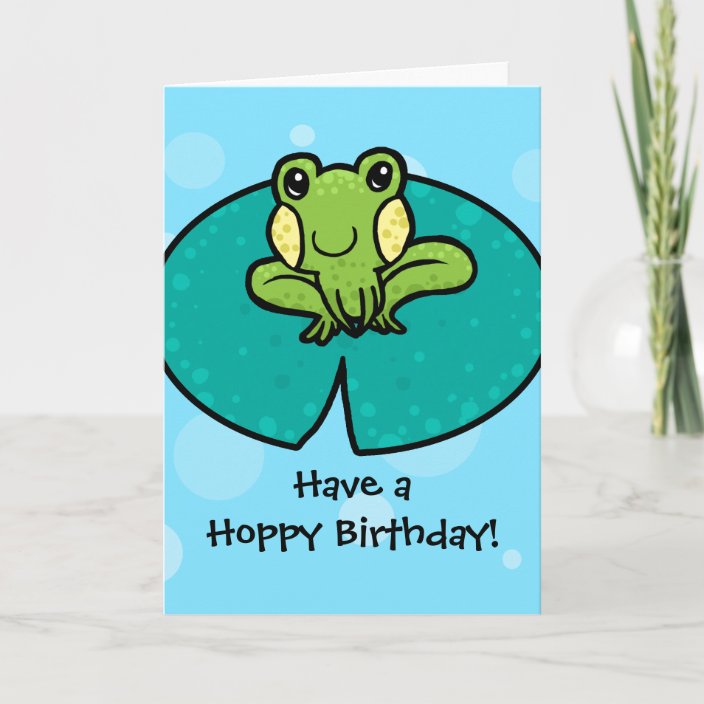 Hoppy Birthday frog birthday card | Zazzle.com