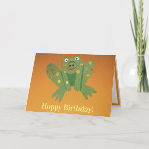 Hoppy Birthday Frog Card