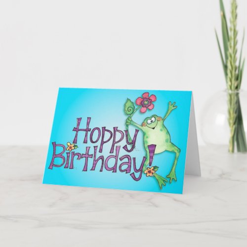 Hoppy Birthday Frog Card