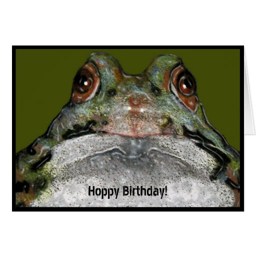 Hoppy Birthday From Across The Pond: Frog Card | Zazzle