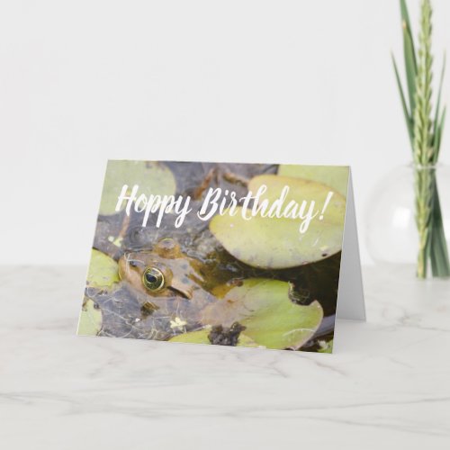 Hoppy Birthday Funny Frog Card