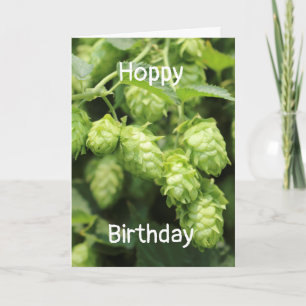 Hoppy Birthday greeting: wild hops Card
