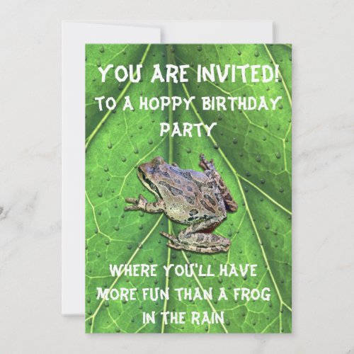 HOPPY BIRTHDAY INVITATION