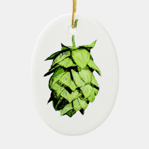 Hoppy Christmas to You! Hop Ceramic Ornament