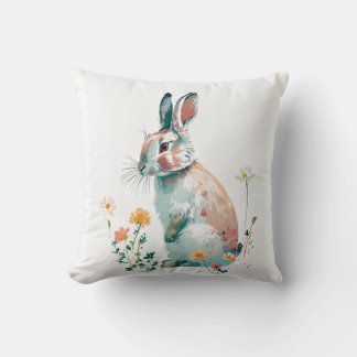 "Hoppy Comfort: Cute Rabbit Pillow for Any Room"