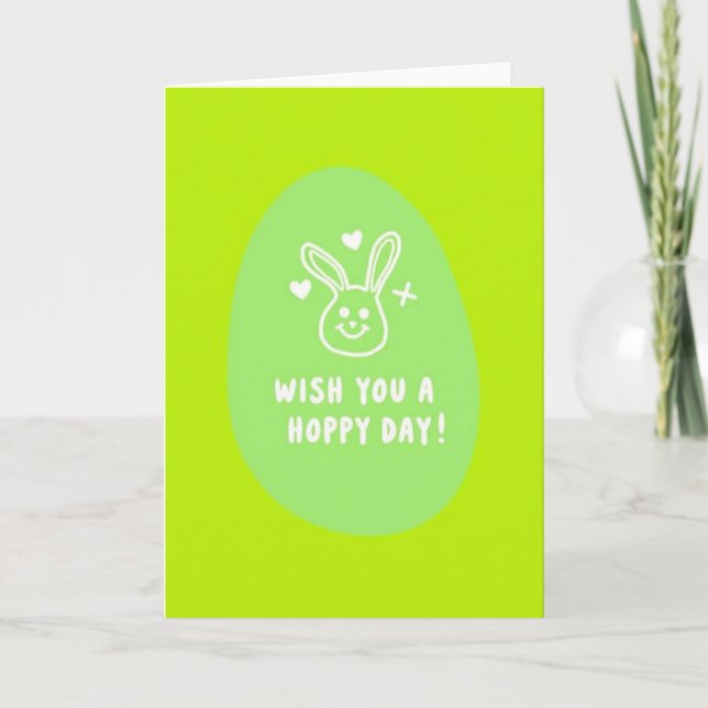 Hoppy Day Greeting Card (Front)