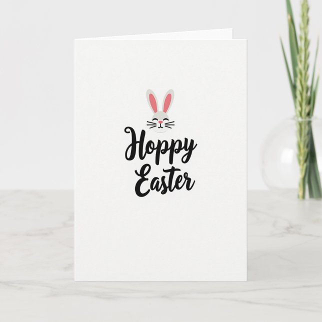 Hoppy Easter Animal Face Card (Front)