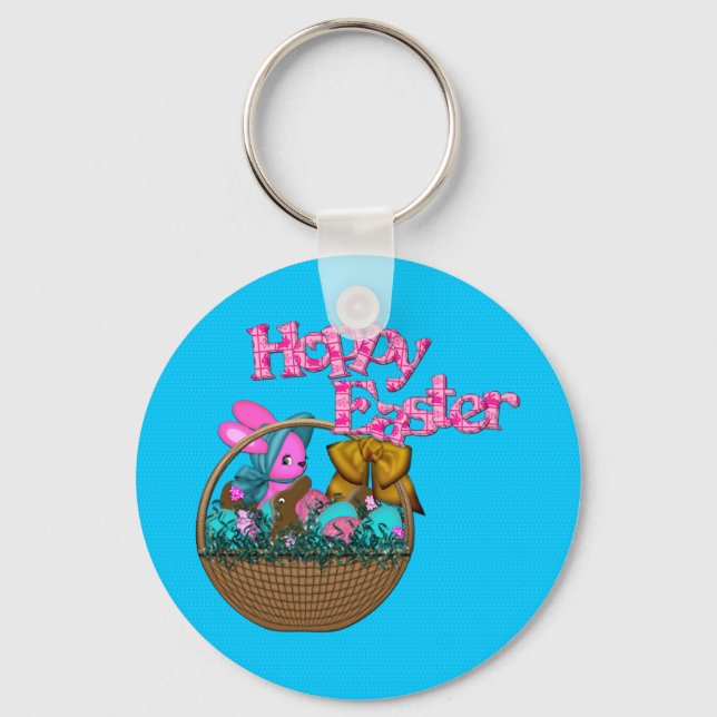 Hoppy Easter Basket Keychain (Front)