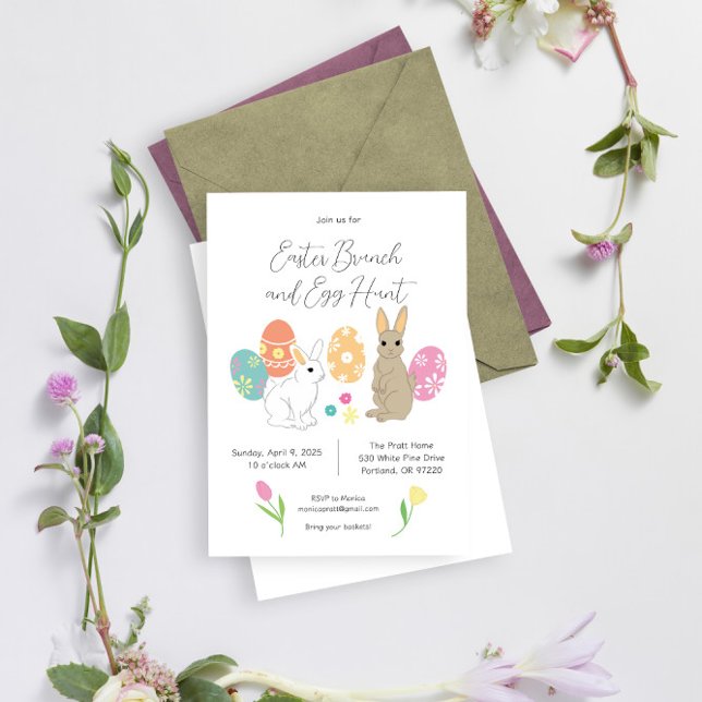 Hoppy Easter bruch and egg hunt Invitation (Creator Uploaded)