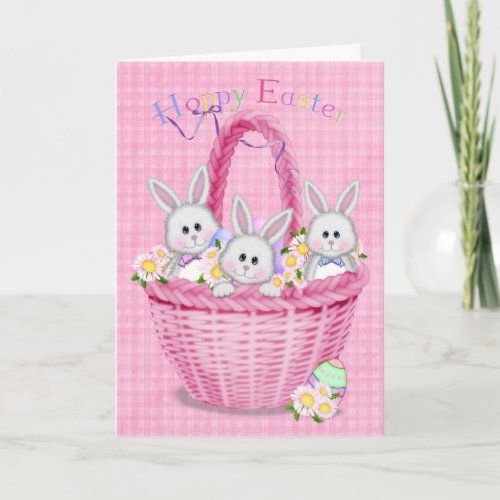 Hoppy Easter Bunnies Holiday Card