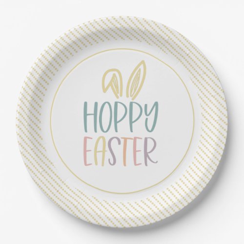 Hoppy Easter Bunny Ears Paper Plate