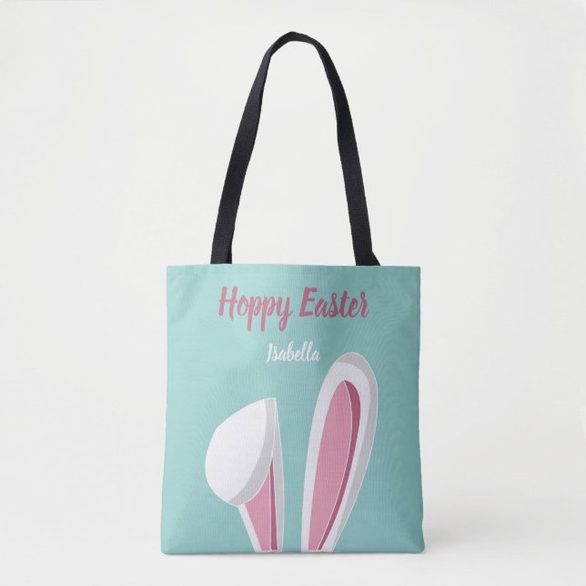 Hoppy Easter Bunny Ears Tote Bag (Front)