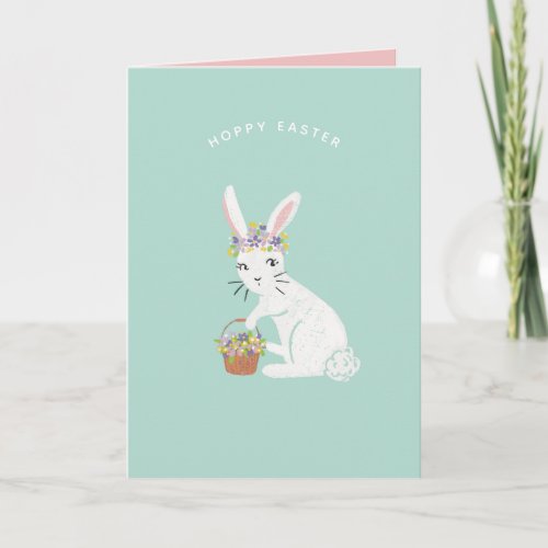 Hoppy Easter Bunny Holiday Card