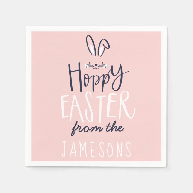 HOPPY EASTER BUNNY NAPKINS (Front)
