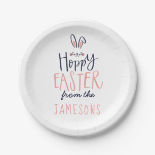 HOPPY EASTER BUNNY PAPER PLATES