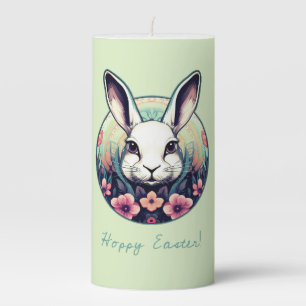 Hoppy Easter Bunny Pillar Candle