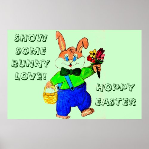 HOPPY EASTER BUNNY poster