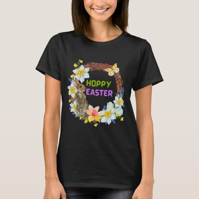 Hoppy Easter Bunny  T-Shirt (Front)