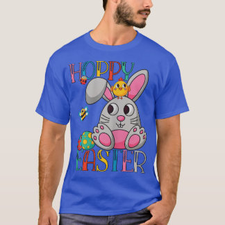 Hoppy Easter Bunny Women Girls Bee Rabbit T-Shirt