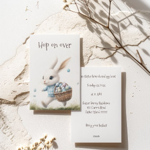 Hoppy Easter! Custom Watercolor Bunny Invite