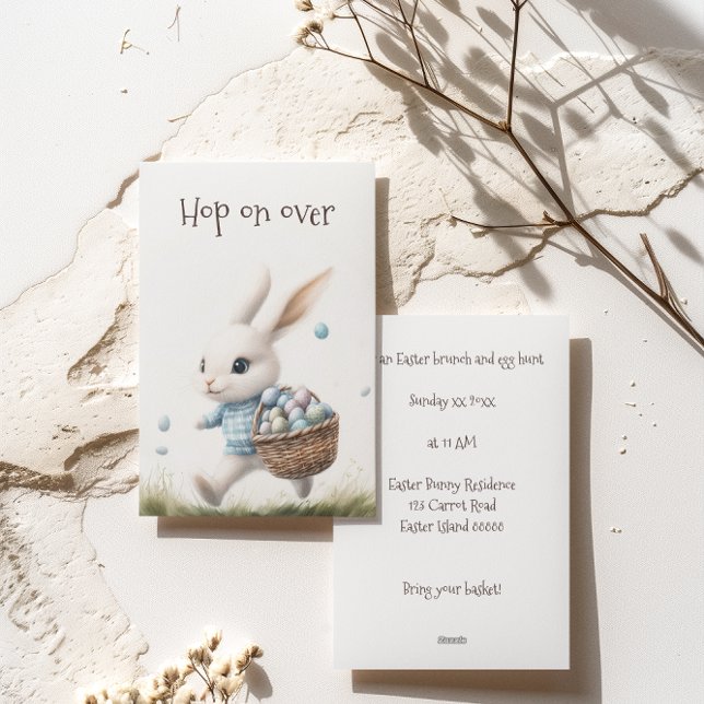 Hoppy Easter! | Custom Watercolor Bunny Invite (Creator Uploaded)