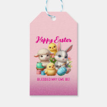 Hoppy Easter Cute Bunny Chicks Lamb Painting Eggs