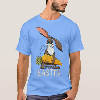 Hoppy Easter Cute Bunny Holding a Carrot  T-Shirt