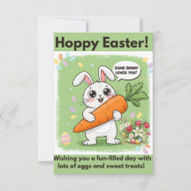 Hoppy Easter Delight Flat Greeting Card