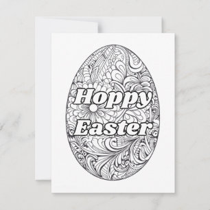 Hoppy Easter DIY Coloring Card