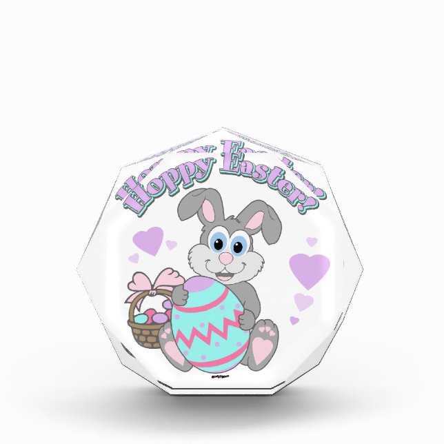 Hoppy Easter! Easter Bunny Acrylic Award (Front)