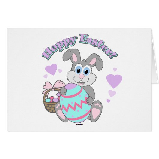 Hoppy Easter! Easter Bunny Cards (Front Horizontal)