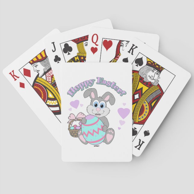 Hoppy Easter! Easter Bunny Poker Cards (Back)
