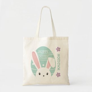 Hoppy Easter egg hunt Cute Bunny Personalized Name