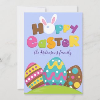 Hoppy Easter Eggs Rabbit Funny Custom Name Text Ho
