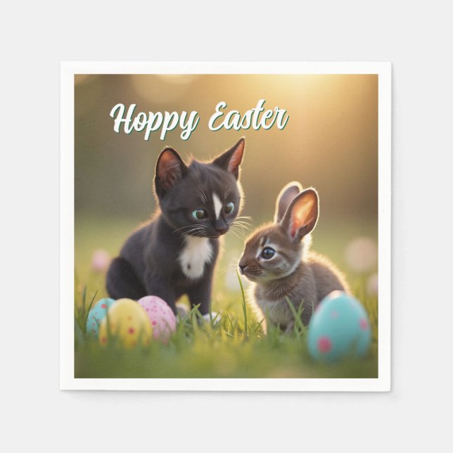Hoppy Easter Friends Napkins (Front)
