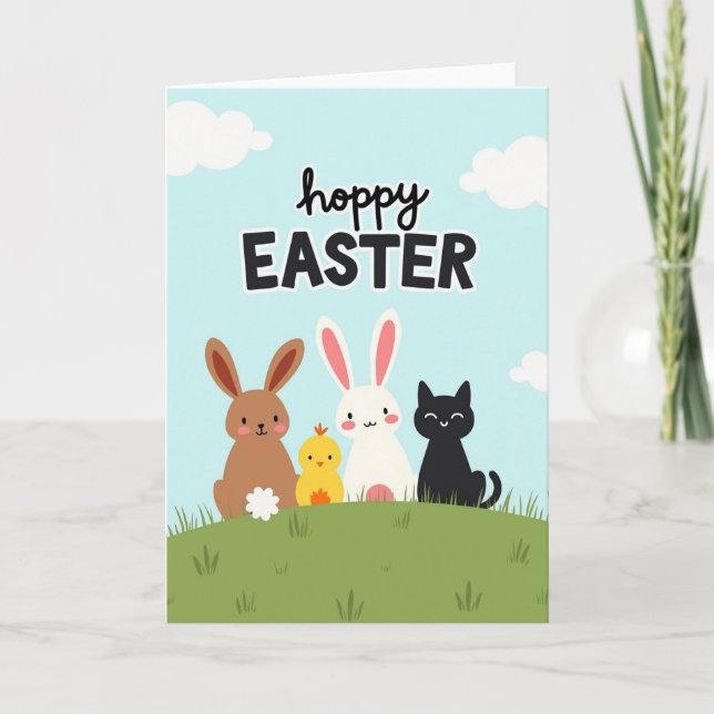 Hoppy Easter Friends Season Card (Front)