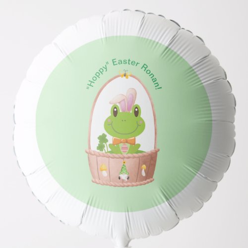 Hoppy Easter Frog Bunny Ears Basket Gnome  Balloon