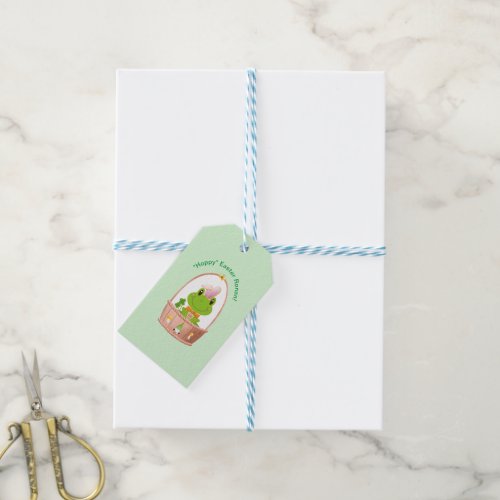 Hoppy Easter Frog Bunny Ears Basket Gnome  Gift Tags
