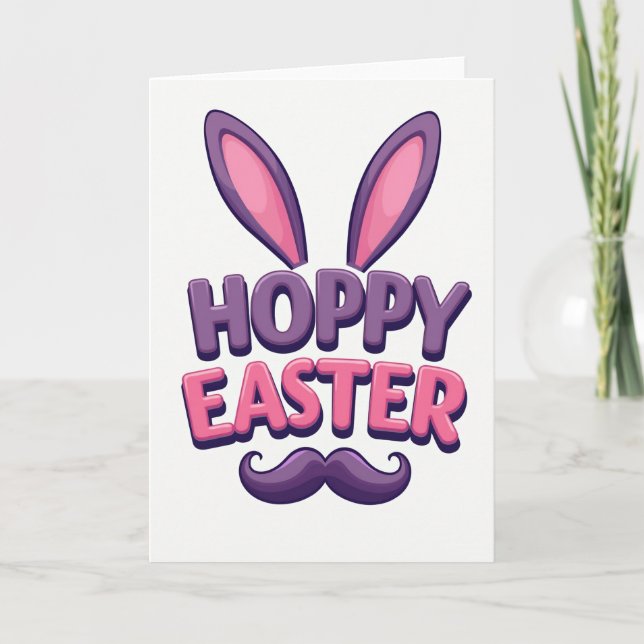 Hoppy Easter Fun Animal Card (Front)