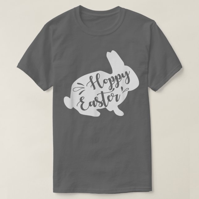Hoppy Easter Funny Easter Bunny Rabbit  T-Shirt (Design Front)