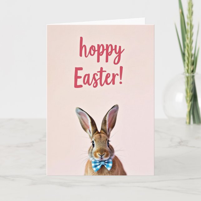 Hoppy Easter Furry Friend Card (Front)