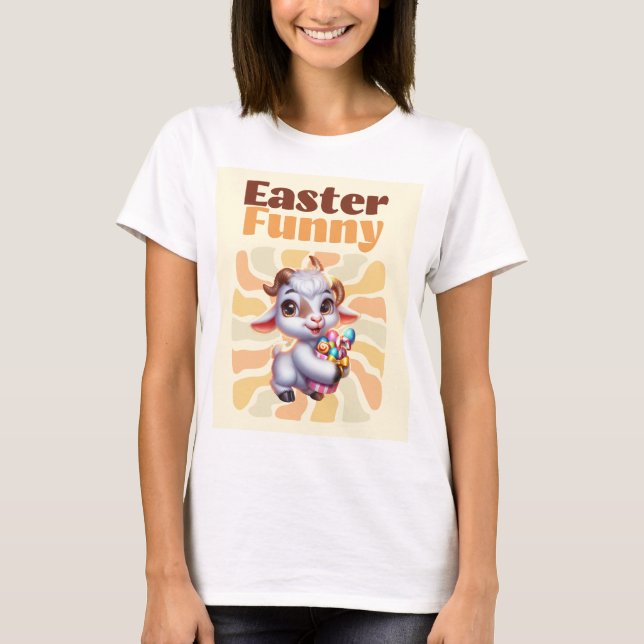 Hoppy Easter Goat T-Shirt Designs in sakuraDeco (Front)