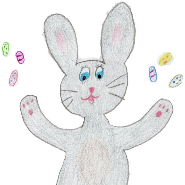 Hoppy Easter - Gray Bunny - Card (Creator Uploaded)