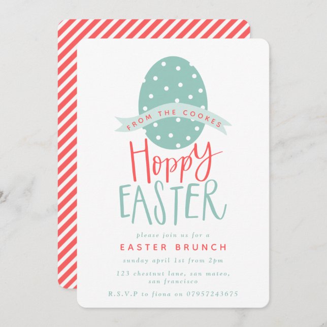 HOPPY EASTER INVITATION (Front/Back)