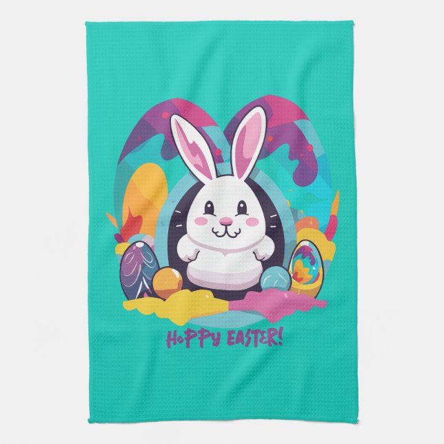 Hoppy Easter! Kitchen Towel (Vertical)