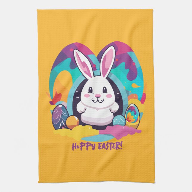 Hoppy Easter! Kitchen Towel (Vertical)