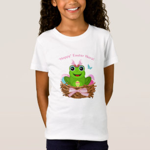 "Hoppy" Easter Leap Year Frog in Basket with Eggs T-Shirt