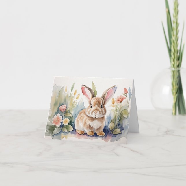 Hoppy Easter Letterpress Thank You Card (Front)