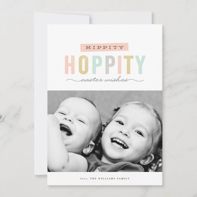 Hoppy Easter | Photo Easter Card (Front)